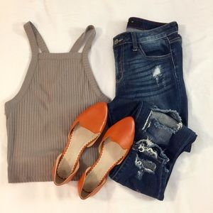 Restricted orange flats